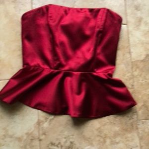 Satin fitted bustier